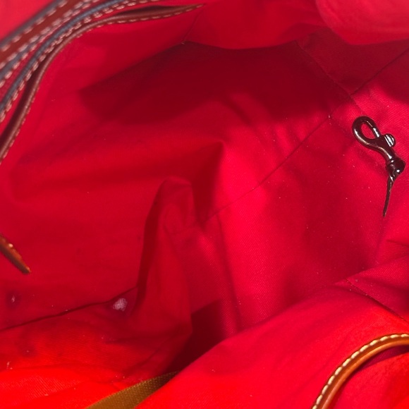 Dooney & Bourke Pebble Leather Bucket Bag | Grey | Drawstring - Picture 9 of 9